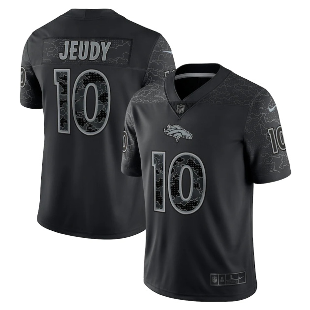 mens nike jerry jeudy black denver broncos rflctv limited jersey